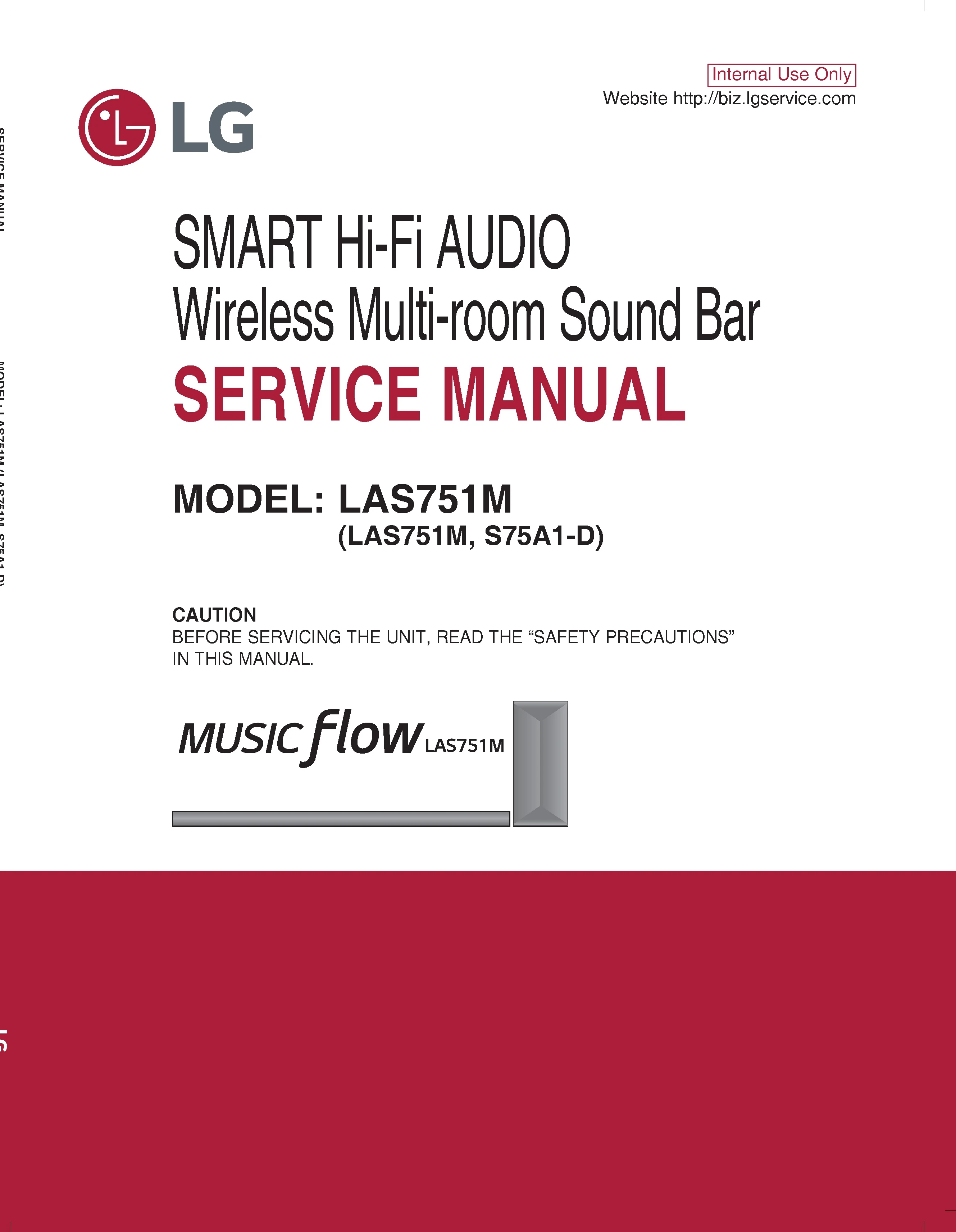 Lg las751m service manual cover