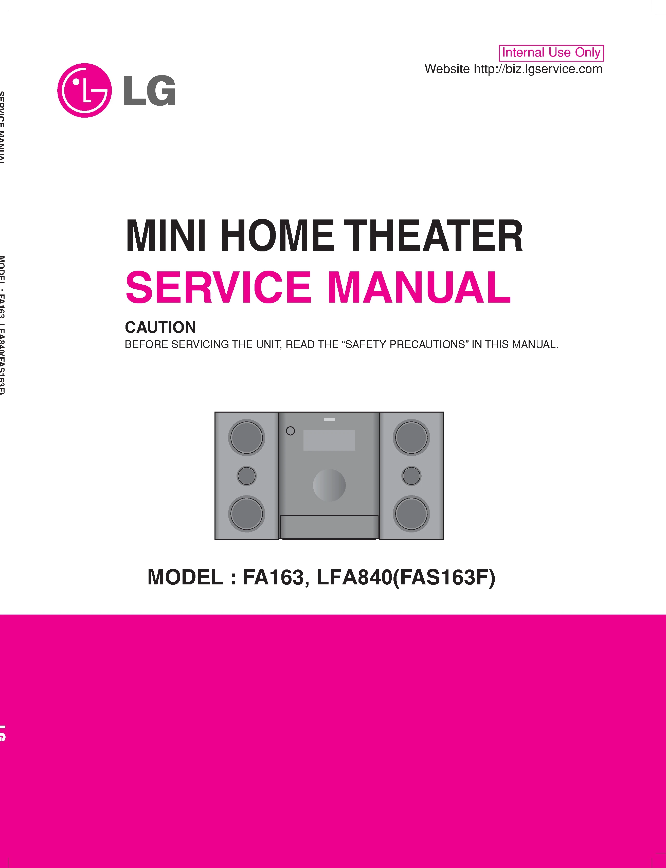 Lg lfa840 service manual cover