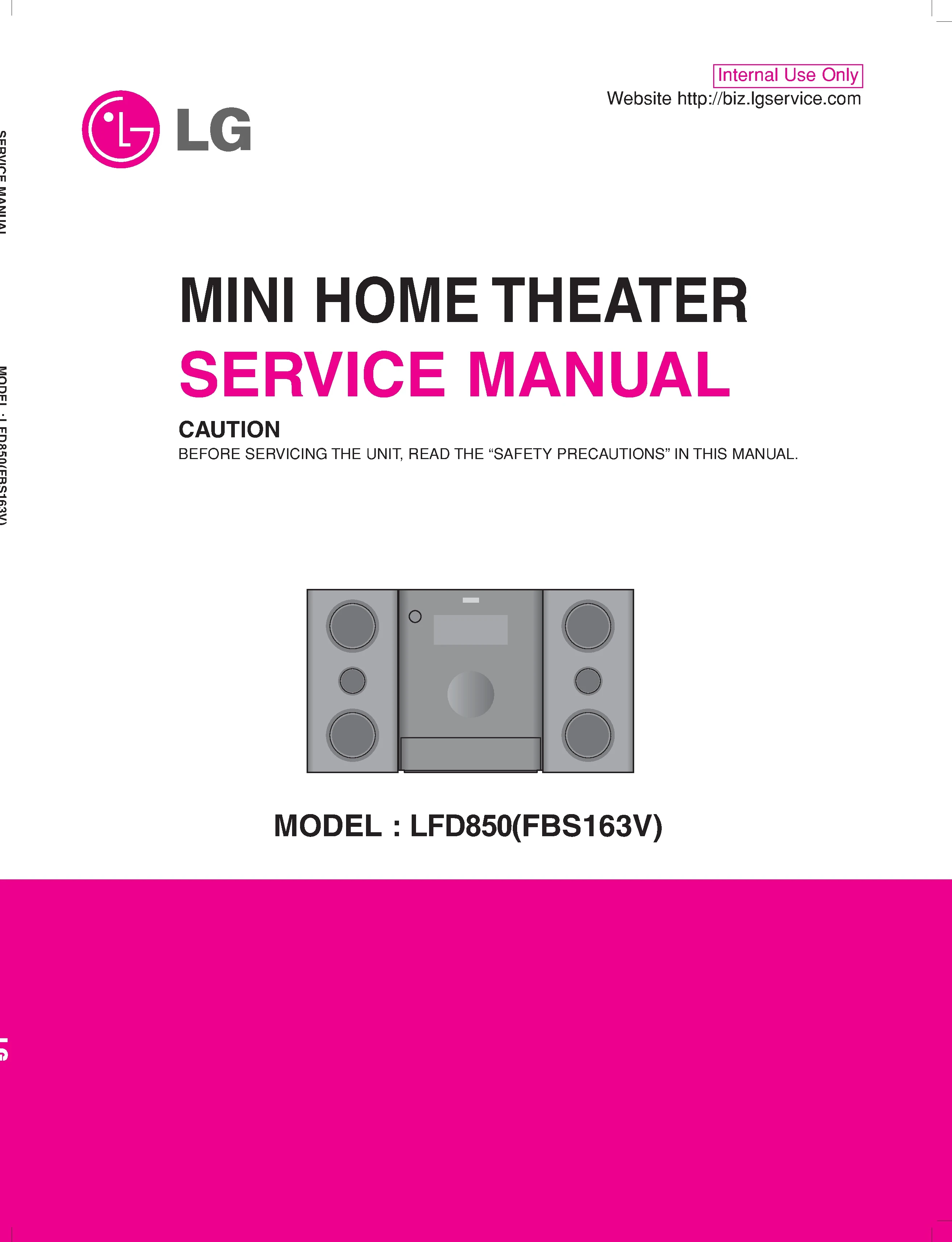 Lg lfd850 service manual cover