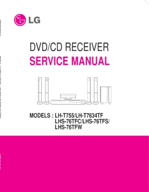 Lg lh t755 service manual cover