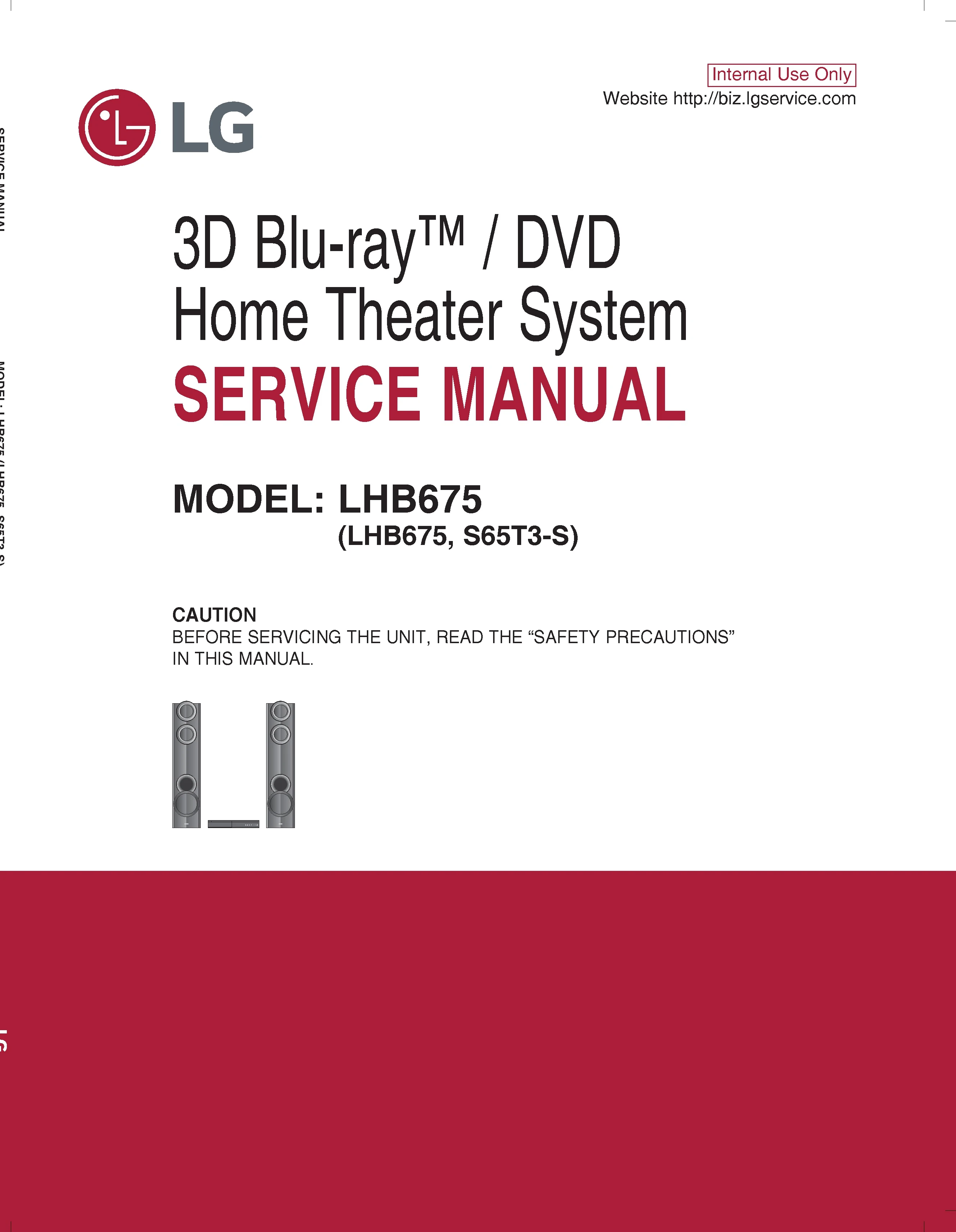Lg lhb675 service manual cover