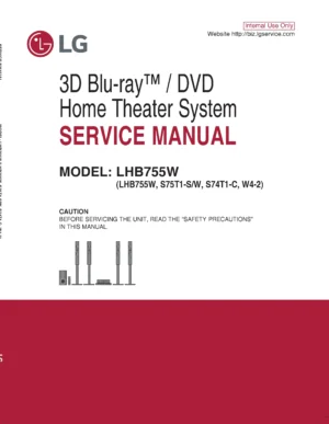 Lg lhb755w service manual cover