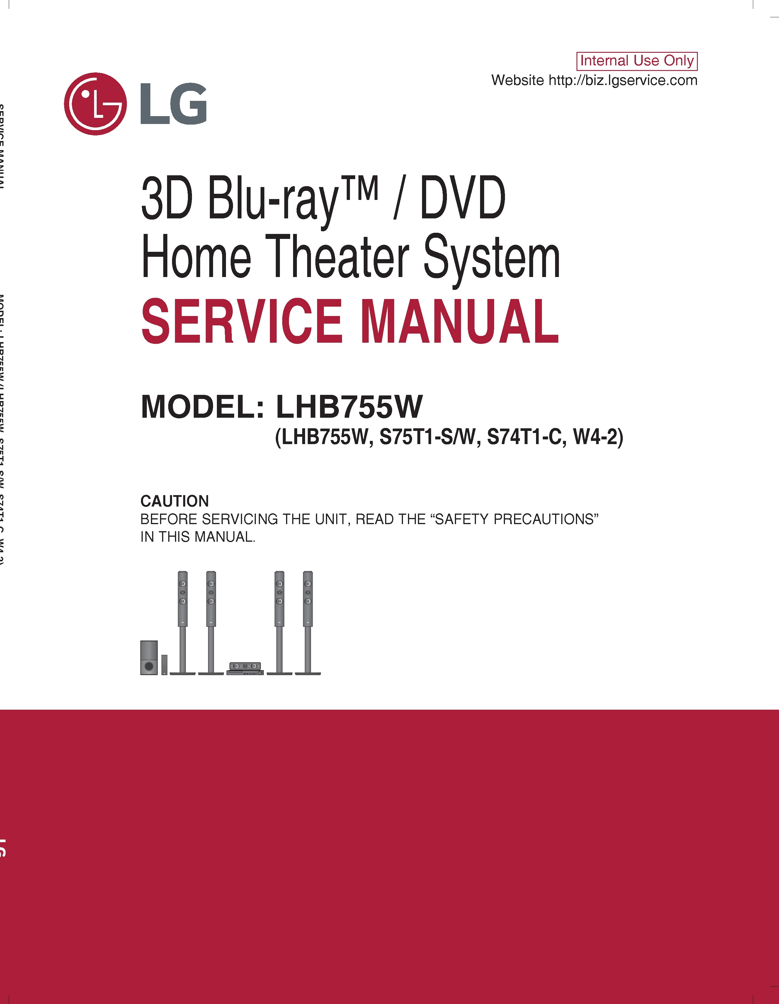 Lg lhb755w service manual cover