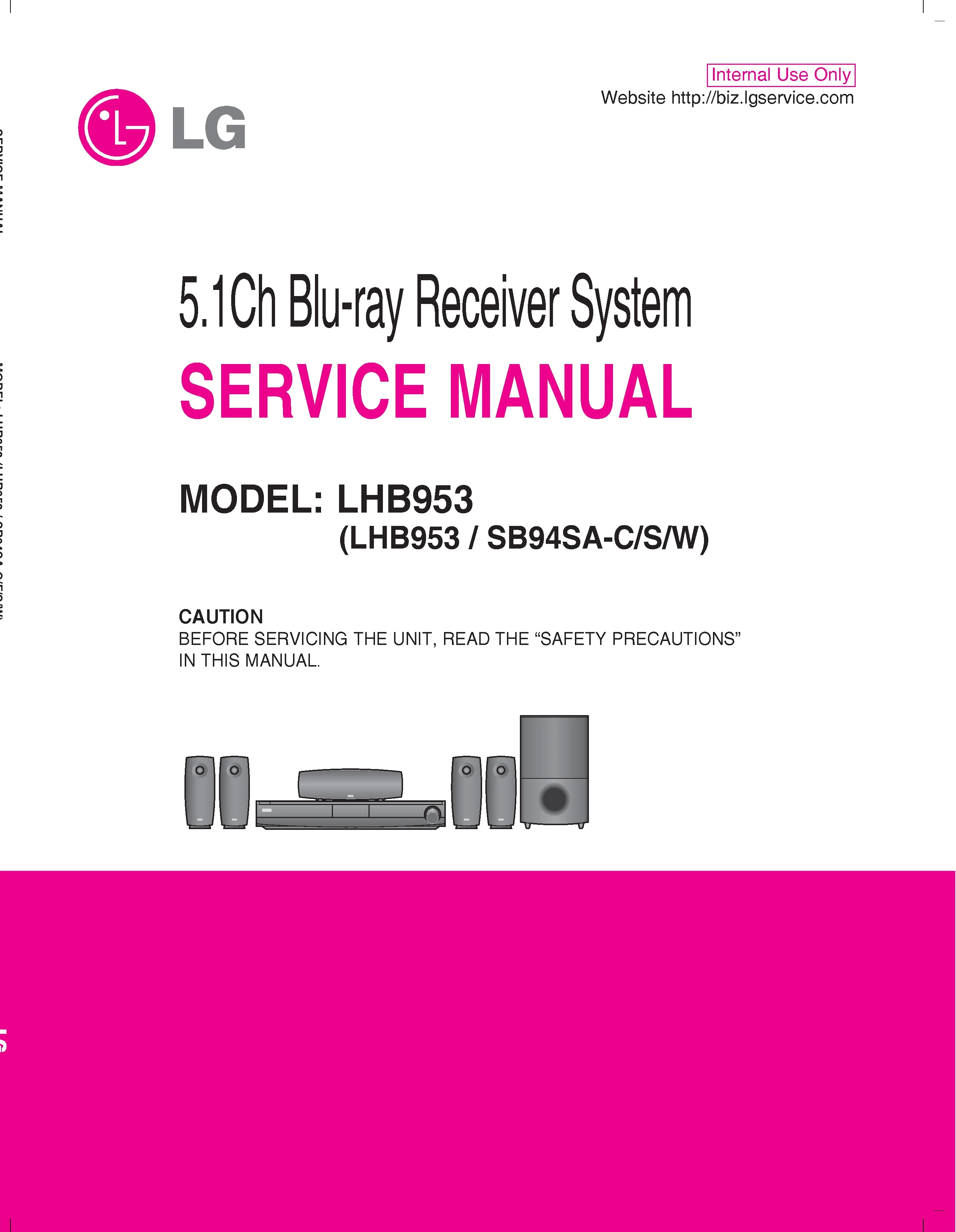 Lg lhb953 service manual cover