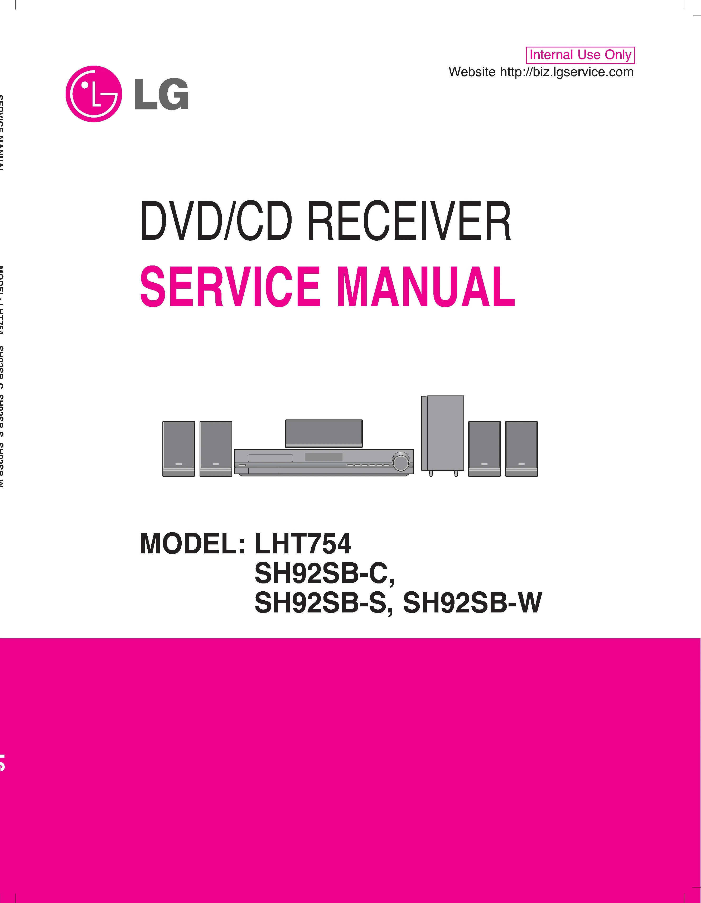 Lg lht754 service manual cover