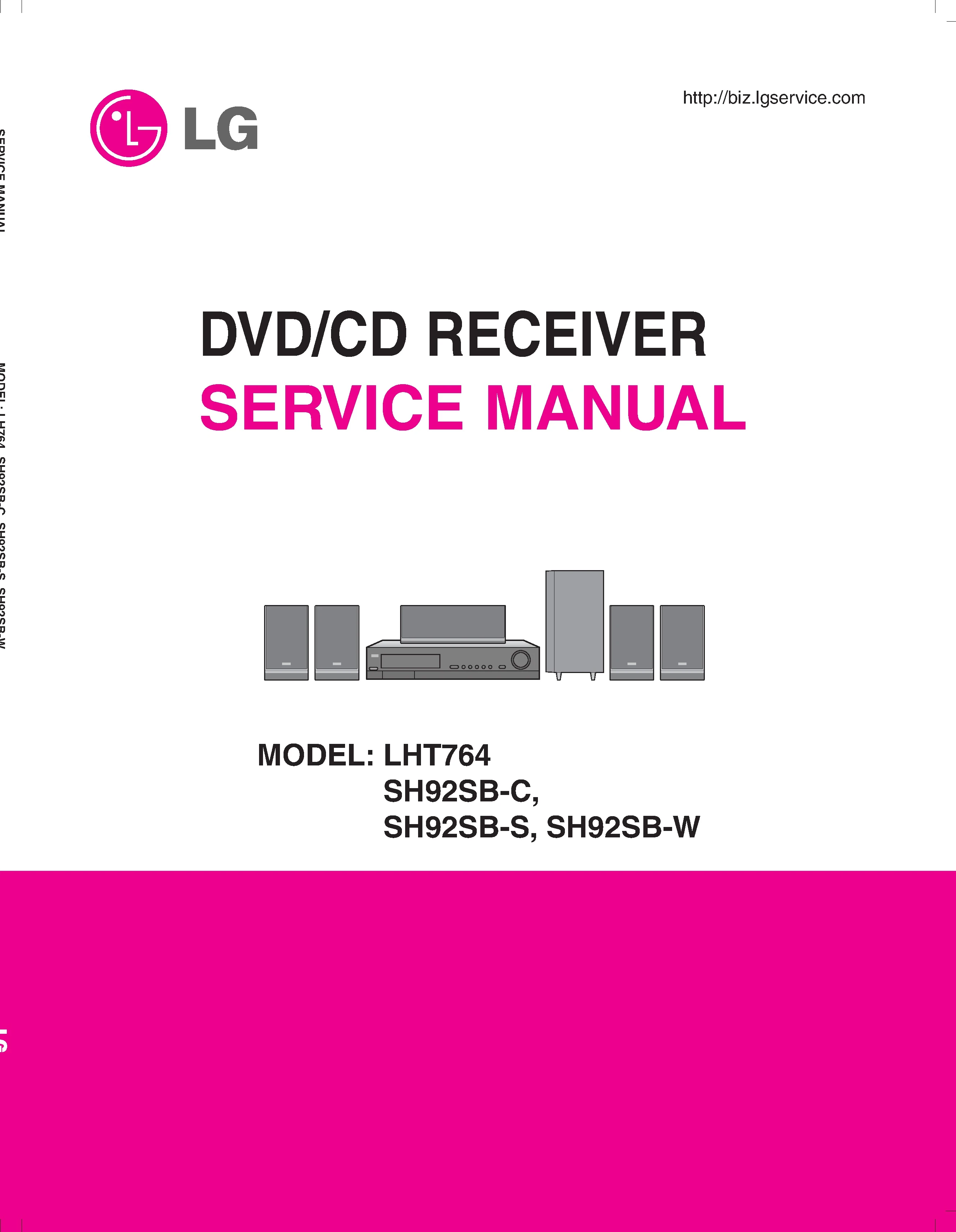 Lg lht764 service manual cover
