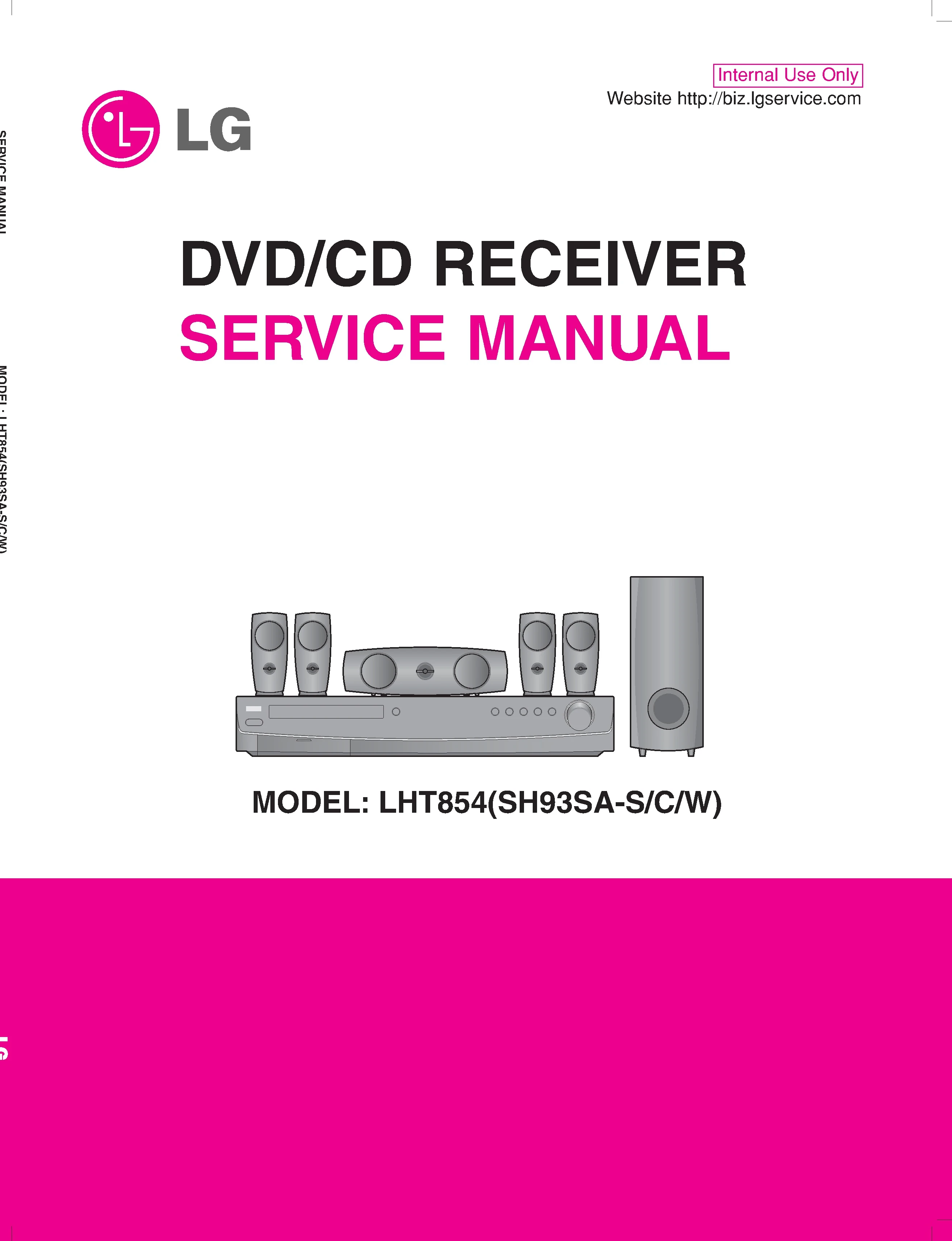 Lg lht854 service manual cover