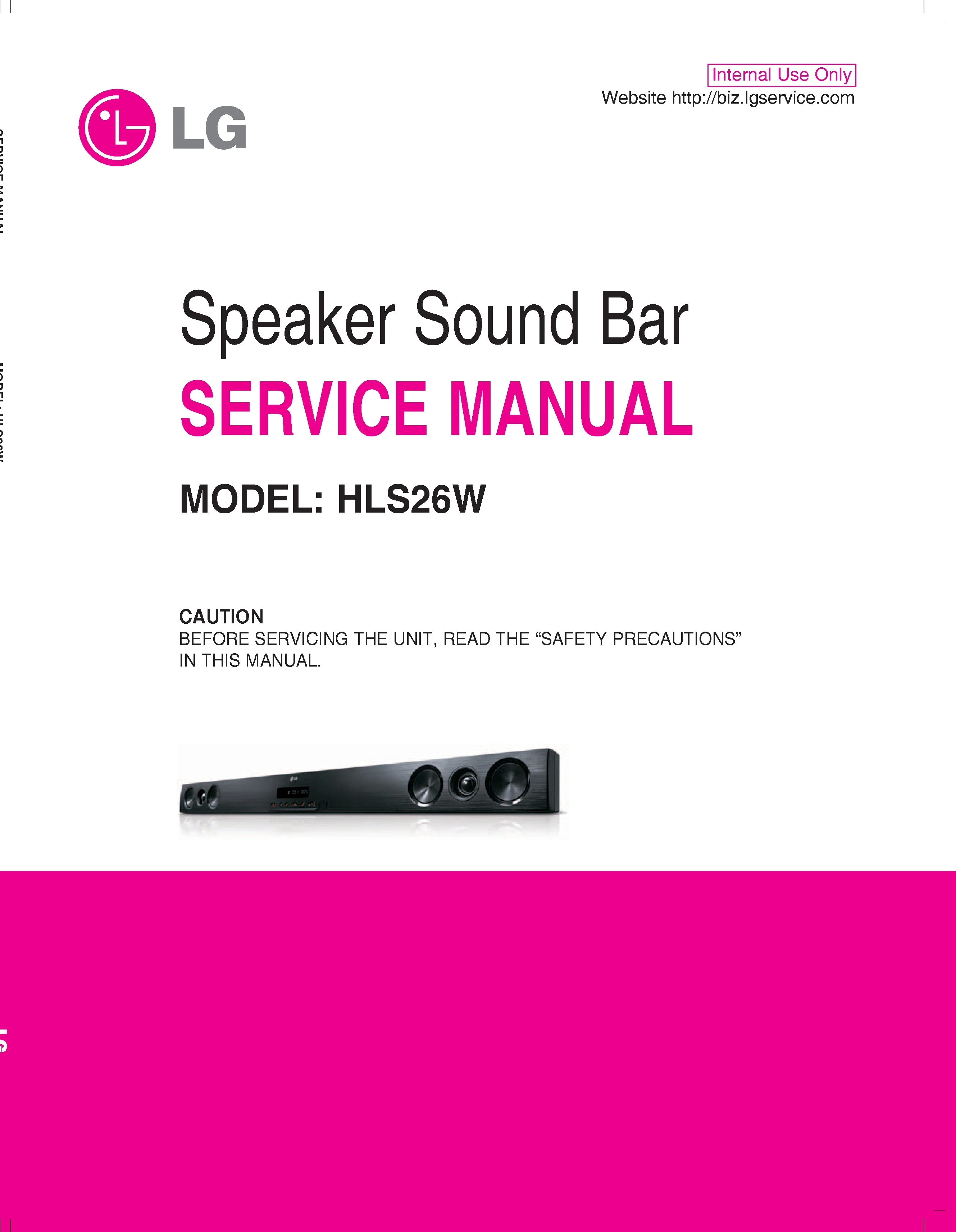 Lg lsb306 service manual cover