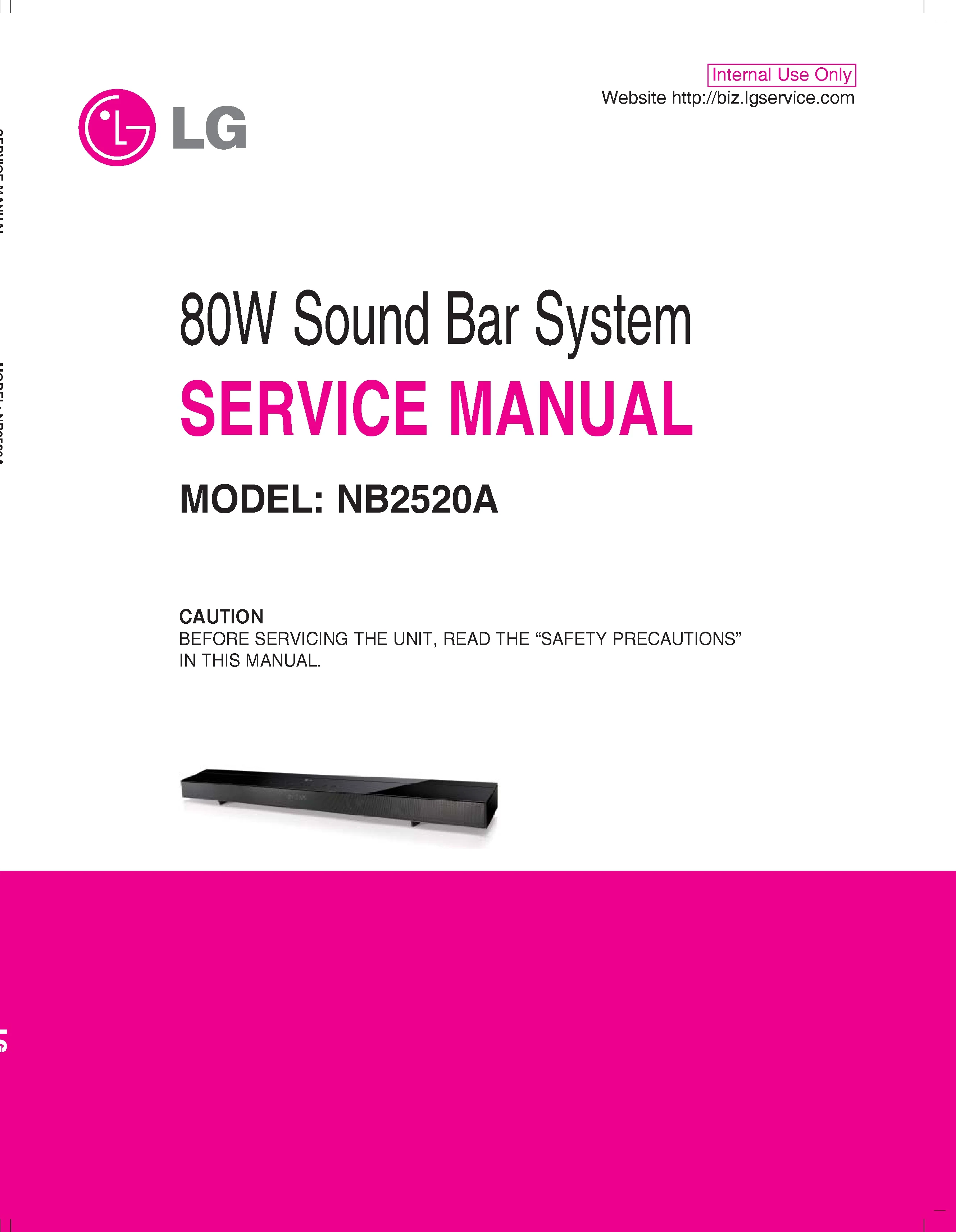Lg nb2520a service manual cover