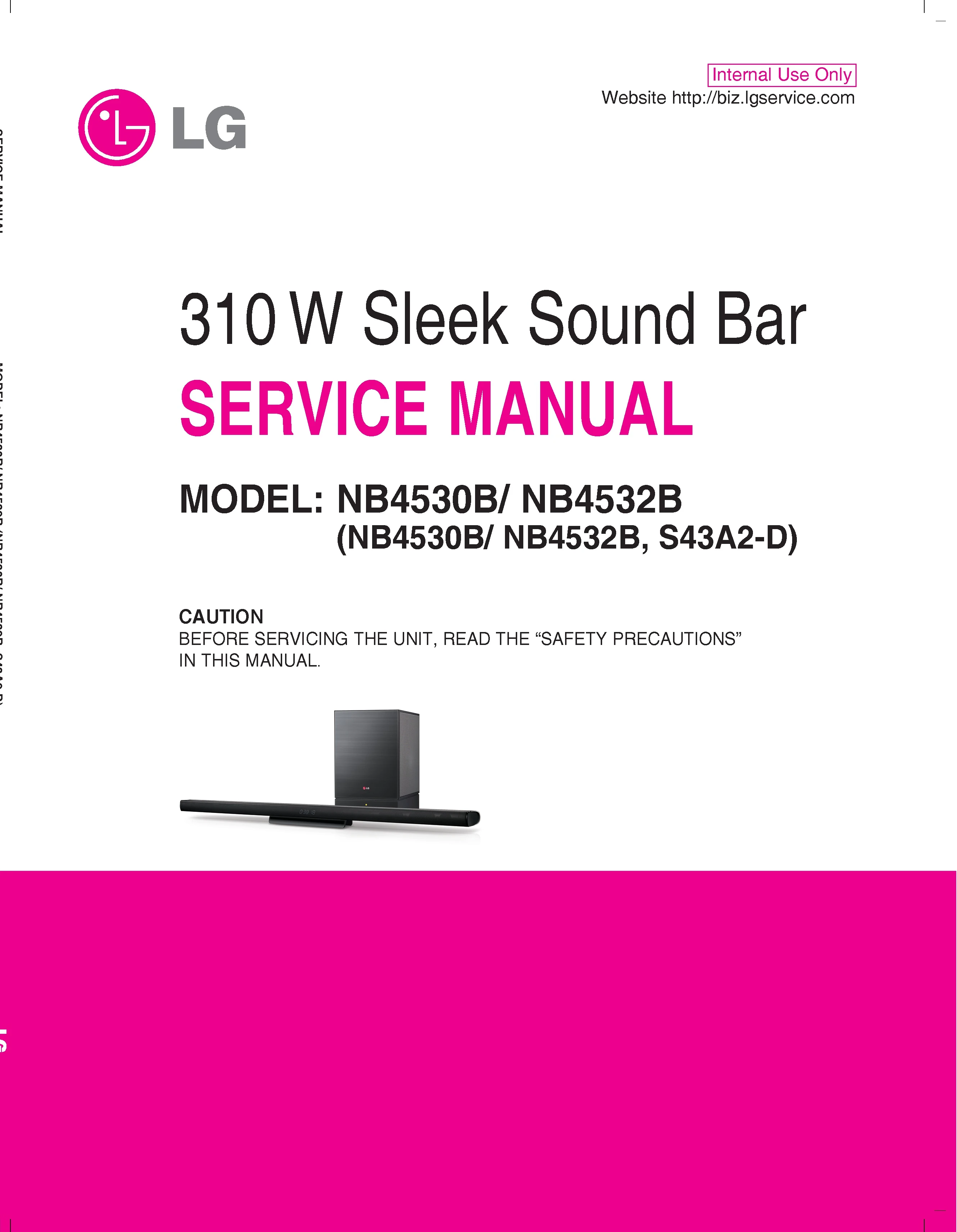Lg nb4530b service manual cover