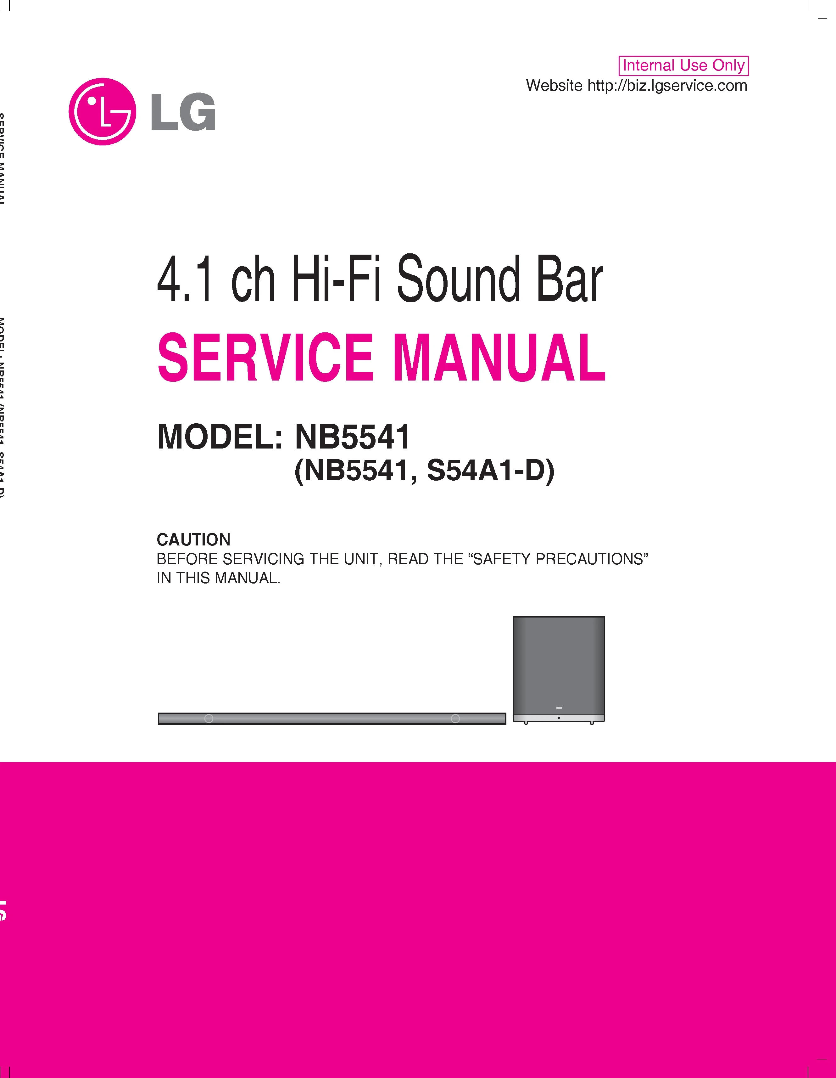 Lg nb5541 service manual cover