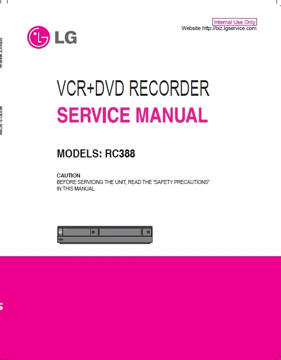Lg rc388 service manual cover