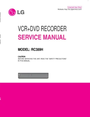 Lg rc389h service manual cover