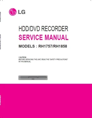 Lg rh1757 rh1858 service manual cover