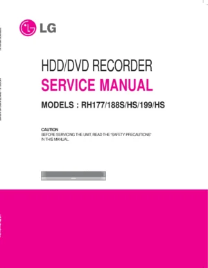 Lg rh177 rh188s rh188hs rh199hs service manual cover