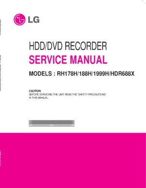 Lg rh178h rh188h rh1999h hdr688 service manual cover