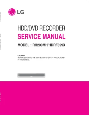 Lg rh200mh hdrf899x service manual cover