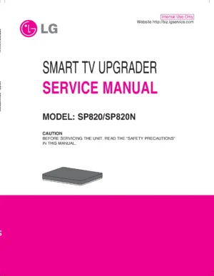 Lg sp820 sp820n service manual cover