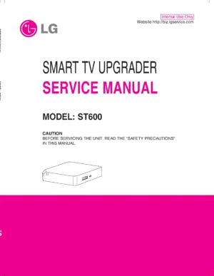 Lg st600 service manual cover