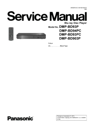 Panasonic dmp bd94 service manual cover