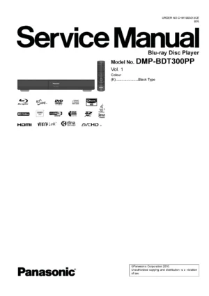 Panasonic dmp bdt300 bdt300pp service manual cover