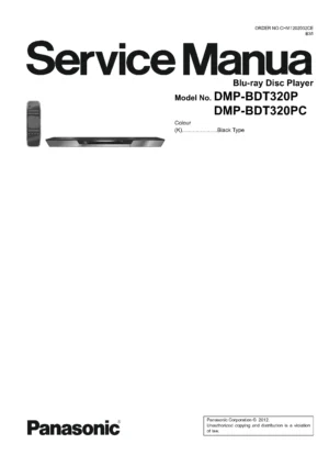 Panasonic dmp bdt320 bdt320p bdt320pc service manual cover