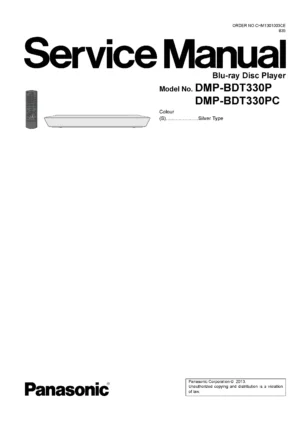 Panasonic dmp bdt330 bdt330p bdt330pc service manual cover