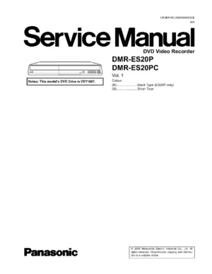 Panasonic dmr es20 es20p es20pc service manual cover