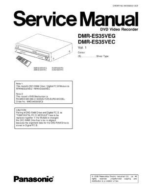 Panasonic dmr es35v es35veg es35vec service manual cover