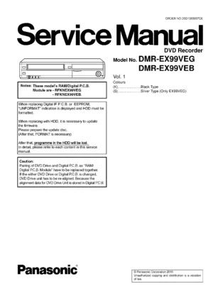 Panasonic dmr ex99v ex99veb ex99veg service manual cover
