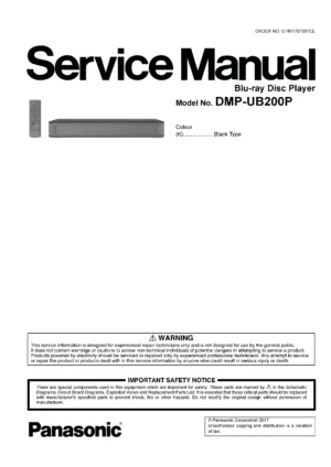 Panasonic dp ub200 service manual cover