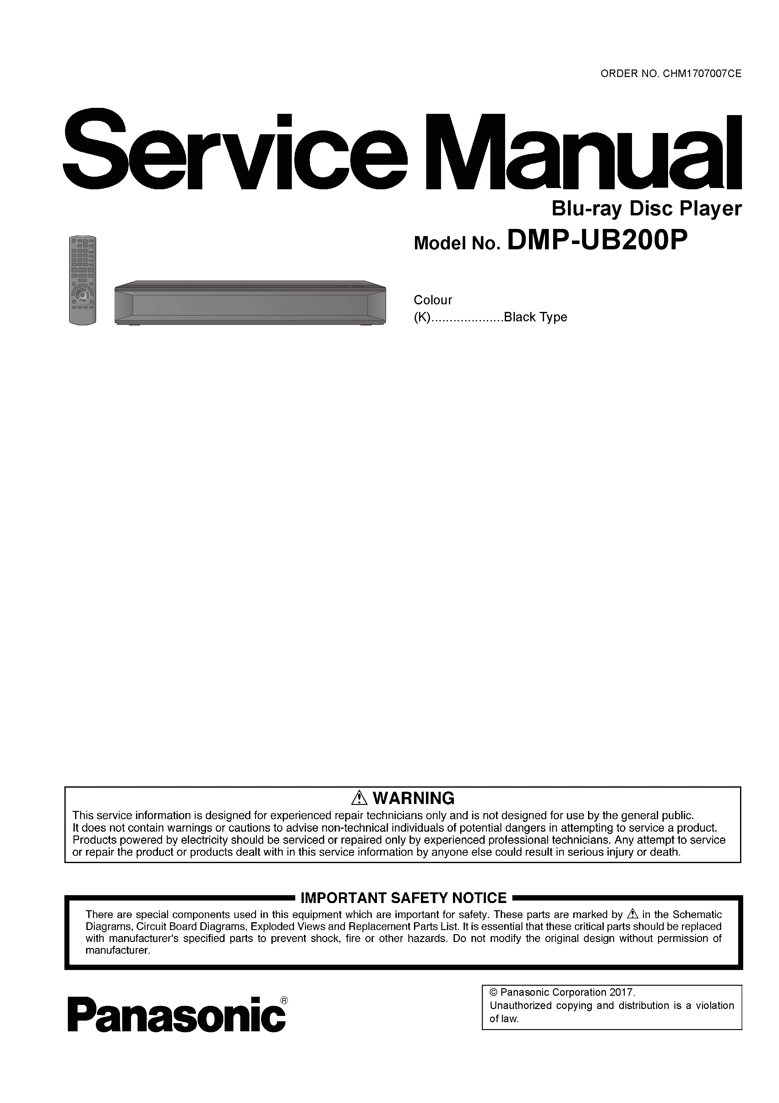 Panasonic dp ub200 service manual cover