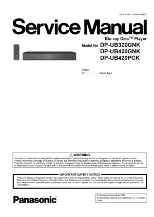 Panasonic dp ub320 ub420 service manual cover