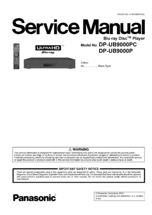 Panasonic dp ub9000 service manual cover