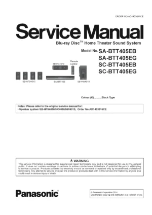 Panasonic sc btt405 btt405eb btt405eg service manual cover