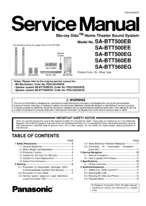 Panasonic sc btt500 btt500ee btt500eg btt500eb service manual cover
