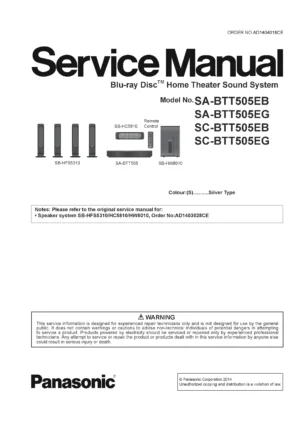 Panasonic sc btt505 service manual cover