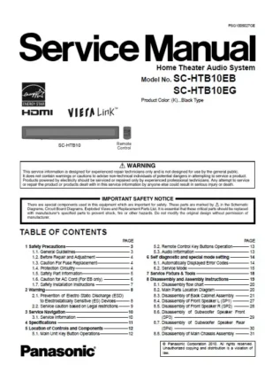 Panasonic sc htb10 eg eb service manual cover