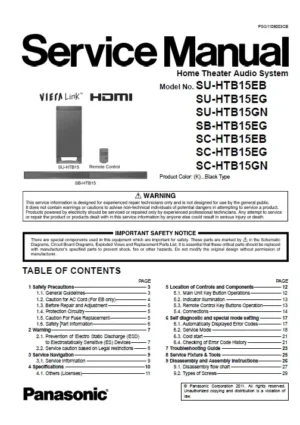 Panasonic sc htb15 eg eb gn service manual cover