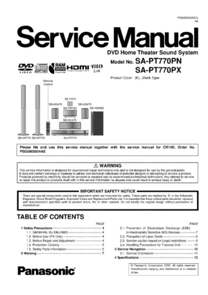 Panasonic sc pt770 pt770pn pt770px service manual cover