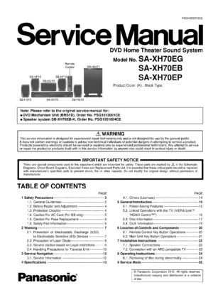 Panasonic sc xh70 xh70eg xh70eb xh70ep service manual cover