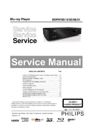 Philips bdp9700 service manual cover