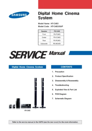Samsung ht c453 service manual cover
