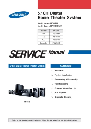 Samsung ht c550 service manual cover