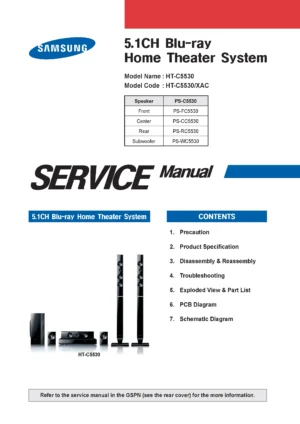 Samsung ht c5530 service manual cover