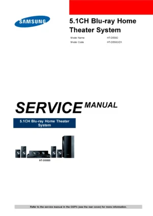 Samsung ht d5500 service manual cover