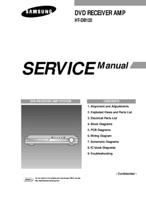 Samsung ht db120 service manual cover