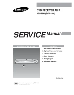 Samsung ht db390 service manual cover