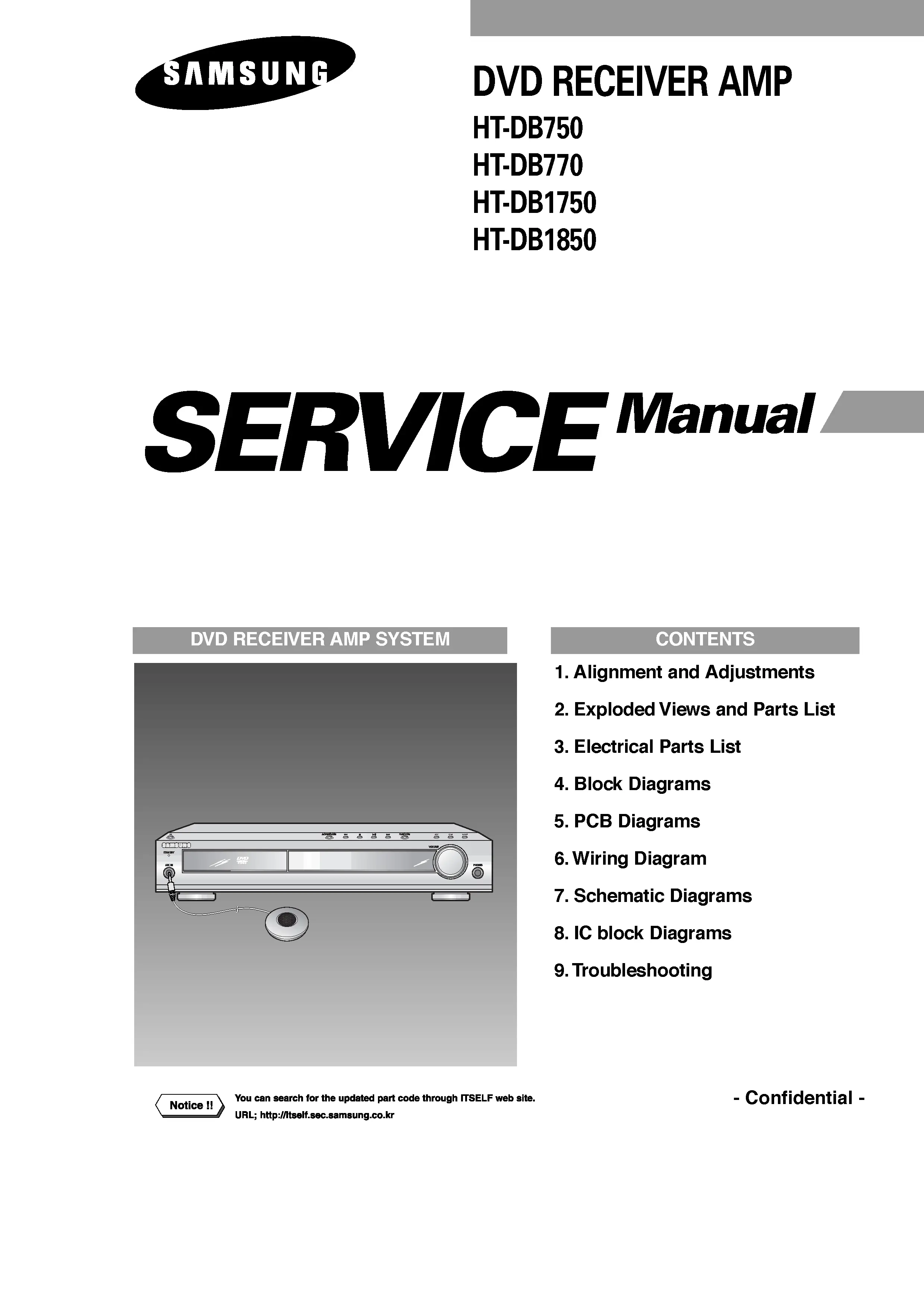 Samsung ht db750 service manual cover