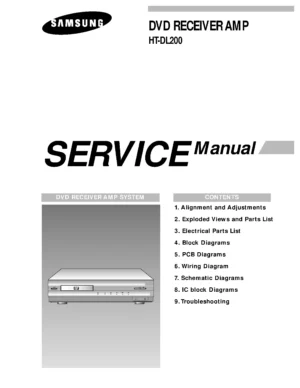 Samsung ht dl200 service manual cover